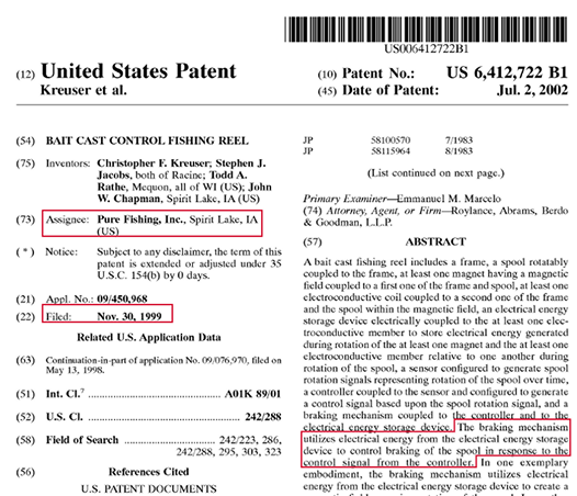 米国特許 US6,412,722 B1